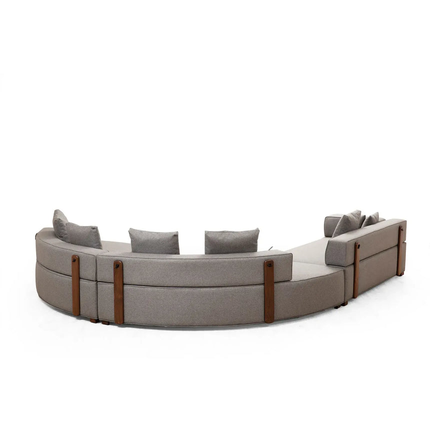 Gondol Panoramasofa in Grau, 360x300 cm - ZEN ZONE Furniture