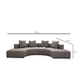 Gondol Panoramasofa in Grau, 360x105 cm von Atelier Del Sofa – Bild 8