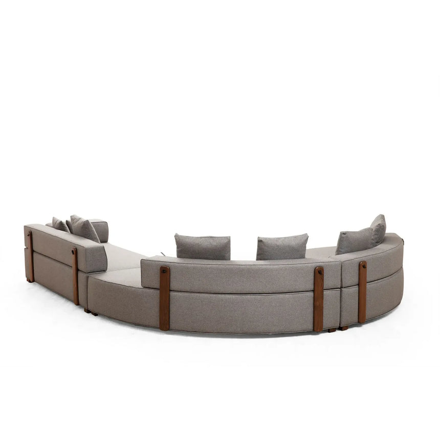 Gondol Panoramasofa in Grau, 360x300 cm - ZEN ZONE Furniture