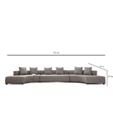 Gondol Panoramasofa in Grau, 552x105 cm von Atelier Del Sofa – Bild 4