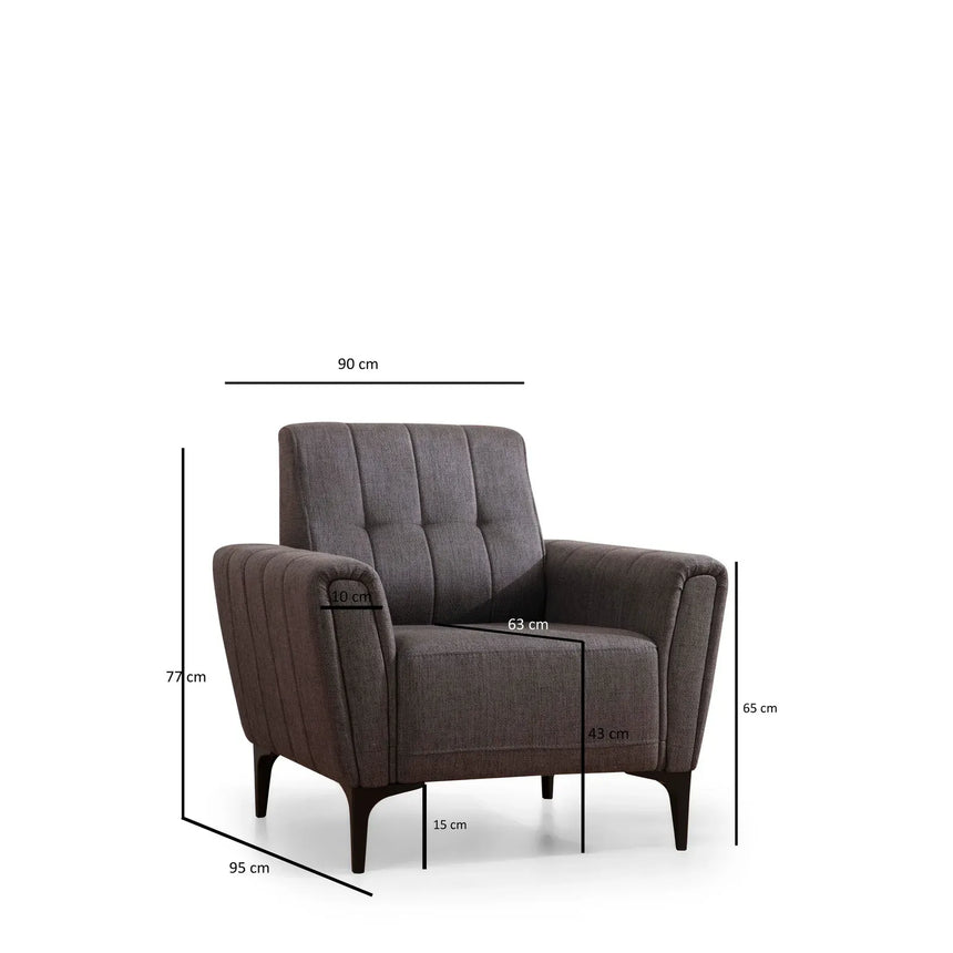 Hamlet 1-Sitzer Sofa, 95x90 cm - ZEN ZONE Furniture