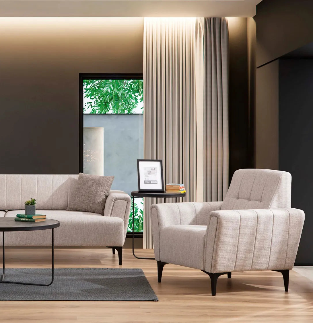 Hamlet 1-Sitzer Sofa in Beige, 95x90 cm von Atelier Del Sofa – Bild 2