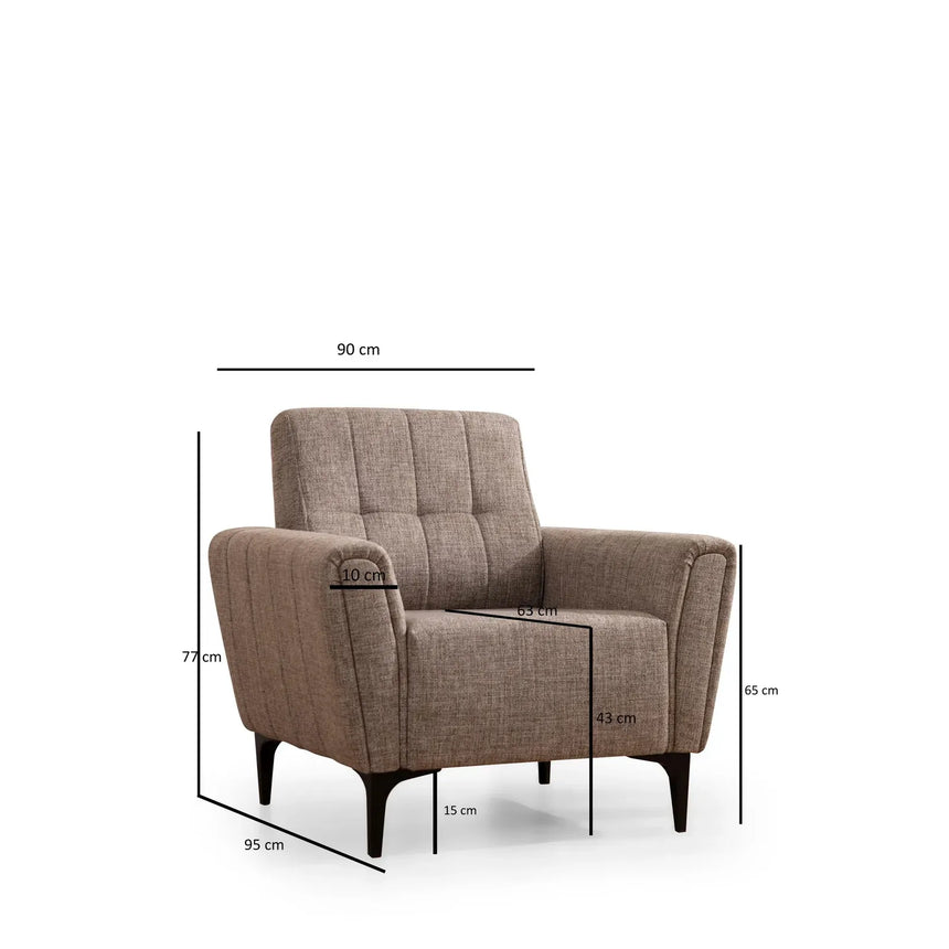 Hamlet 1-Sitzer Sofa, 95x90 cm - ZEN ZONE Furniture