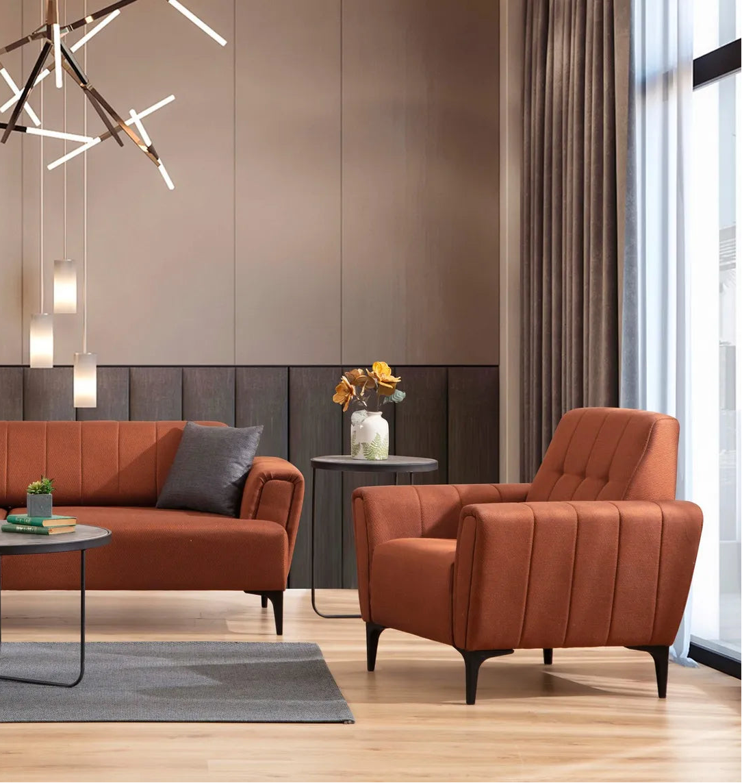 Hamlet 1-Sitzer Sofa in Ziegelrot, 95x90 cm von Atelier Del Sofa – Bild 2