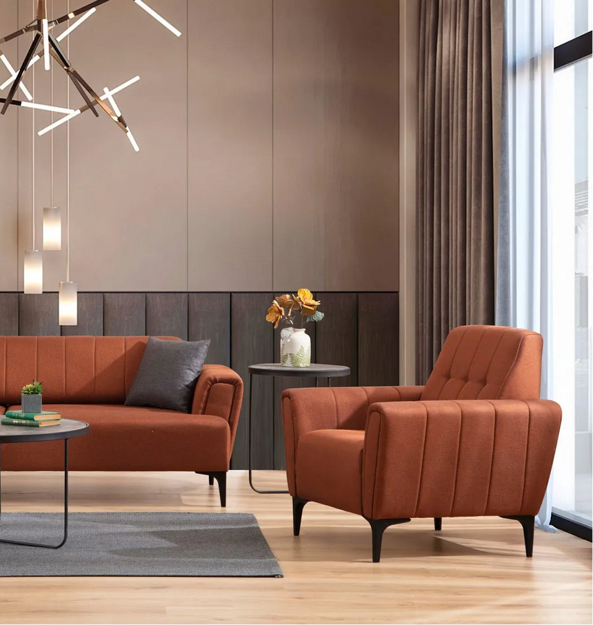 Hamlet 1-Sitzer Sofa in Ziegelrot, 95x90 cm von Atelier Del Sofa – Bild 2