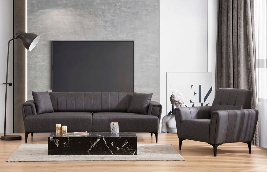Hamlet 3-Sitzer Schlafsofa in Dunkelgrau, 230x95 cm von Atelier Del Sofa – Bild 2