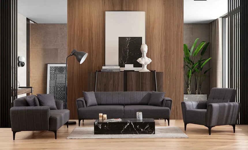 Hamlet 3-Sitzer Schlafsofa in Dunkelgrau, 230x95 cm von Atelier Del Sofa – Bild 3