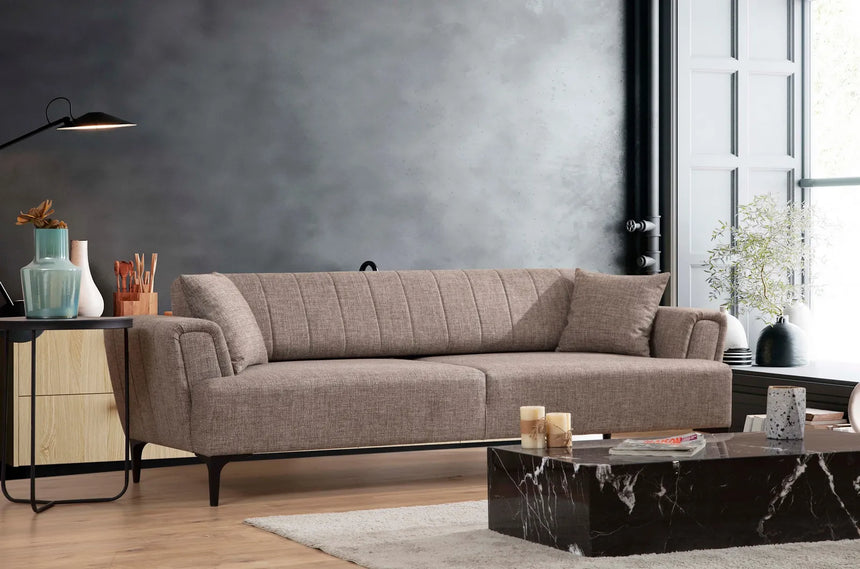 Hamlet 3-Sitzer Schlafsofa in Hellbraun, 230x95 cm von Atelier Del Sofa – Bild 1
