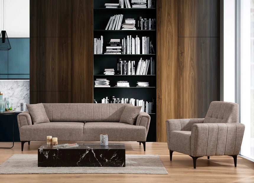 Hamlet 3-Sitzer Schlafsofa in Hellbraun, 230x95 cm von Atelier Del Sofa – Bild 2