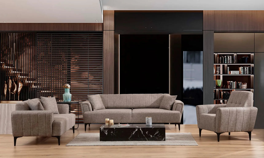 Hamlet 3-Sitzer Schlafsofa in Hellbraun, 230x95 cm von Atelier Del Sofa – Bild 3