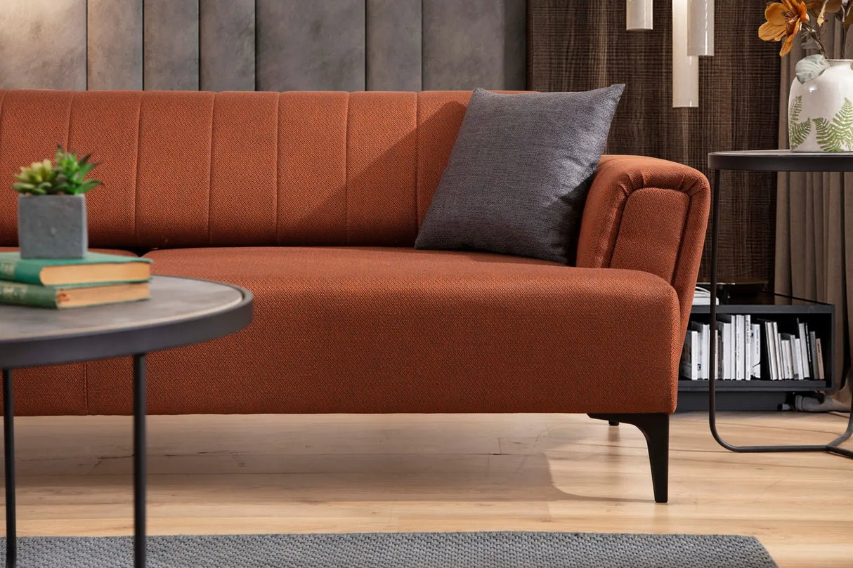 Hamlet 3-Sitzer Schlafsofa in Ziegelrot, 230x95 cm von Atelier Del Sofa – Bild 4