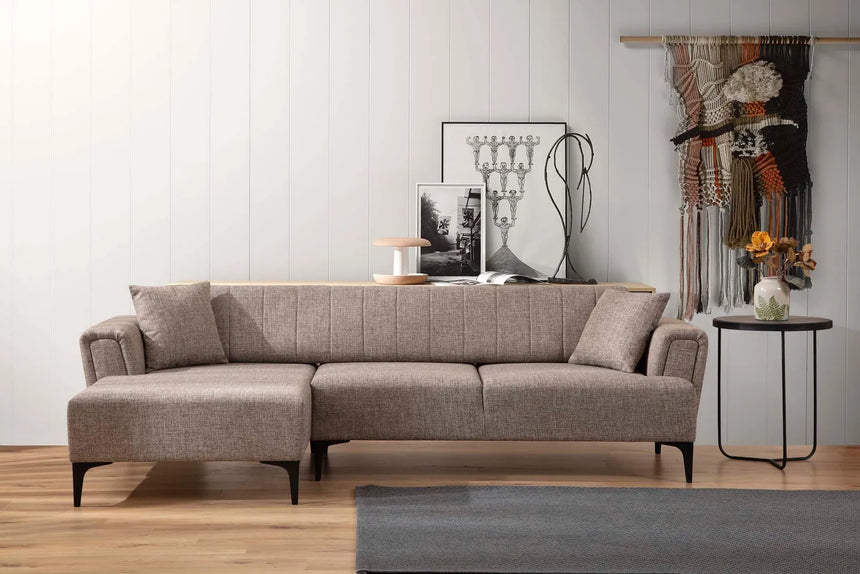 Hamlet Eckschlafsofa, Linke Seite, in Hellbraun, 270x140 cm von Atelier Del Sofa – Bild 2