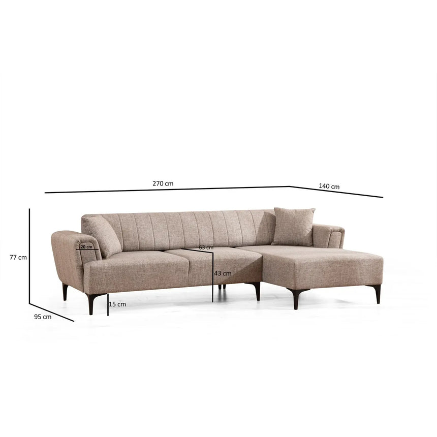 Hamlet Eckschlafsofa, Rechte Seite, 270x140 cm - ZEN ZONE Furniture