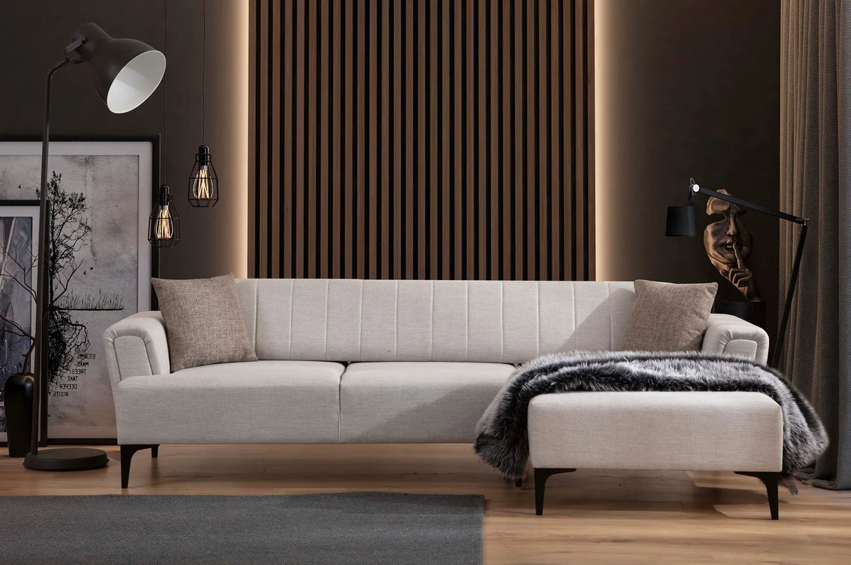 Hamlet Eckschlafsofa, Rechte Seite, in Ecru, 270x140 cm von Atelier Del Sofa – Bild 2