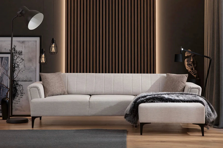 Hamlet Eckschlafsofa, Rechte Seite, in Ecru, 270x140 cm von Atelier Del Sofa – Bild 2