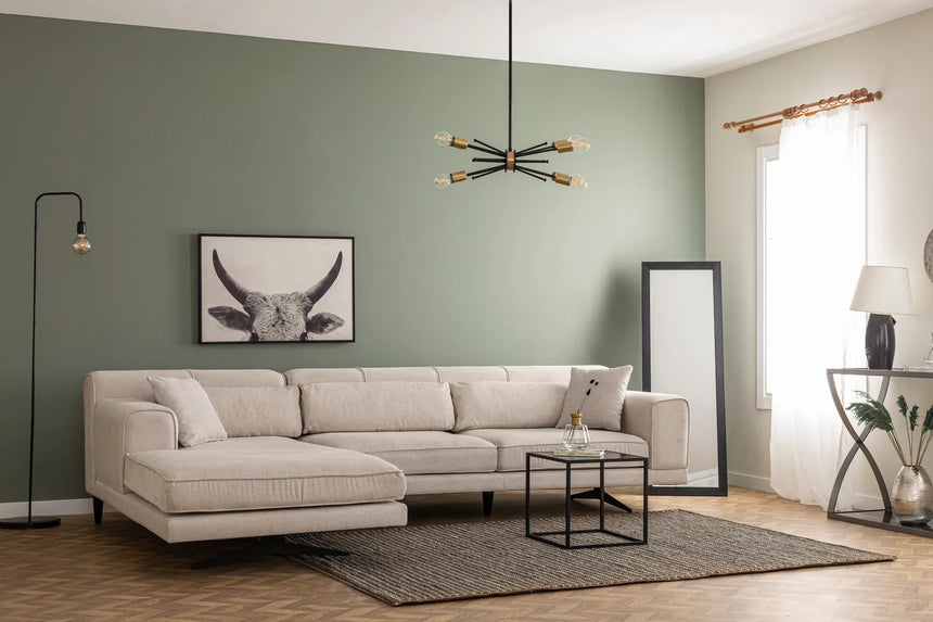 Jivago Ecksofa, Linke Seite, in Beige, 308x198 cm von Atelier Del Sofa – Bild 3
