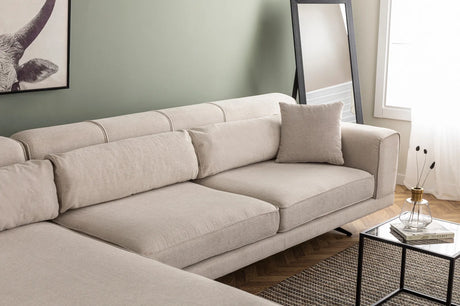 Jivago Ecksofa, Linke Seite, in Beige, 308x198 cm von Atelier Del Sofa – Bild 4