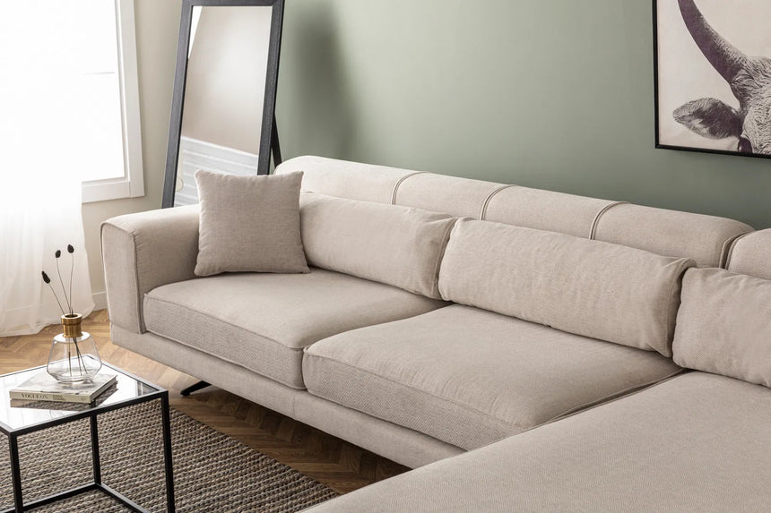 Jivago Ecksofa, Rechte Seite, in Beige, 308x198 cm von Atelier Del Sofa – Bild 4