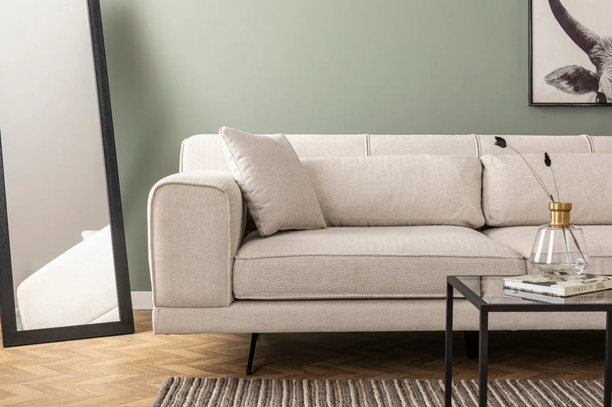 Jivago Ecksofa, Rechte Seite, in Beige, 308x198 cm von Atelier Del Sofa – Bild 5