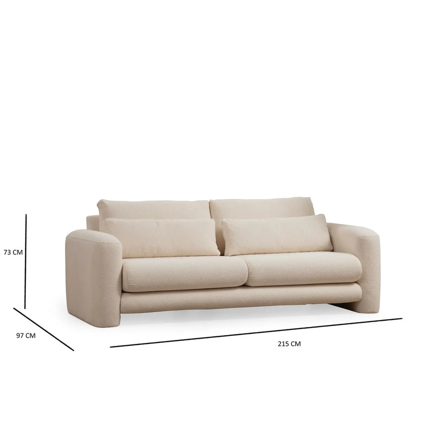 Lily 3-Sitzer Sofa, 215x97 cm - ZEN ZONE Furniture