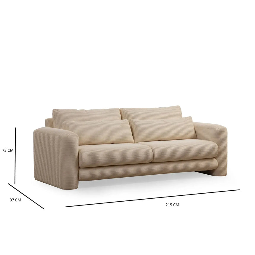 Lily 3-Sitzer Sofa, 215x97 cm - ZEN ZONE Furniture
