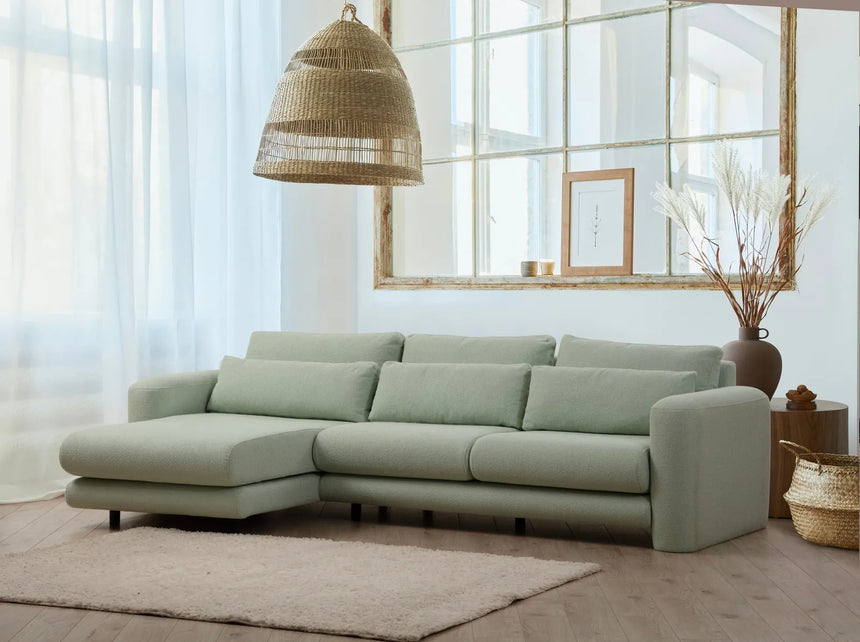 Lily Ecksofa, Linke Seite, in Grün, 290x165 cm von Atelier Del Sofa – Bild 1