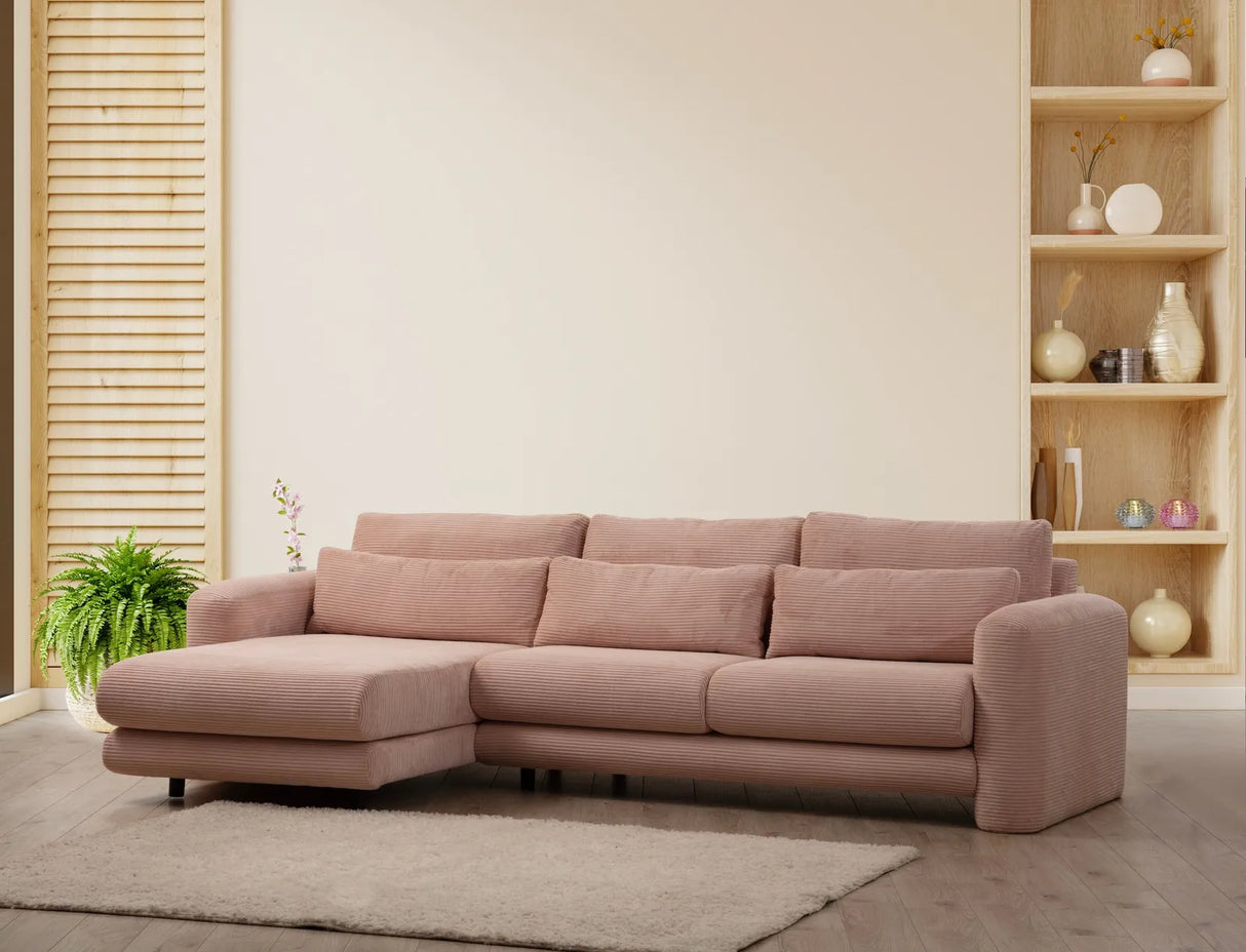 Lily Ecksofa, Linke Seite, in Rosa, 290x165 cm von Atelier Del Sofa – Bild 2