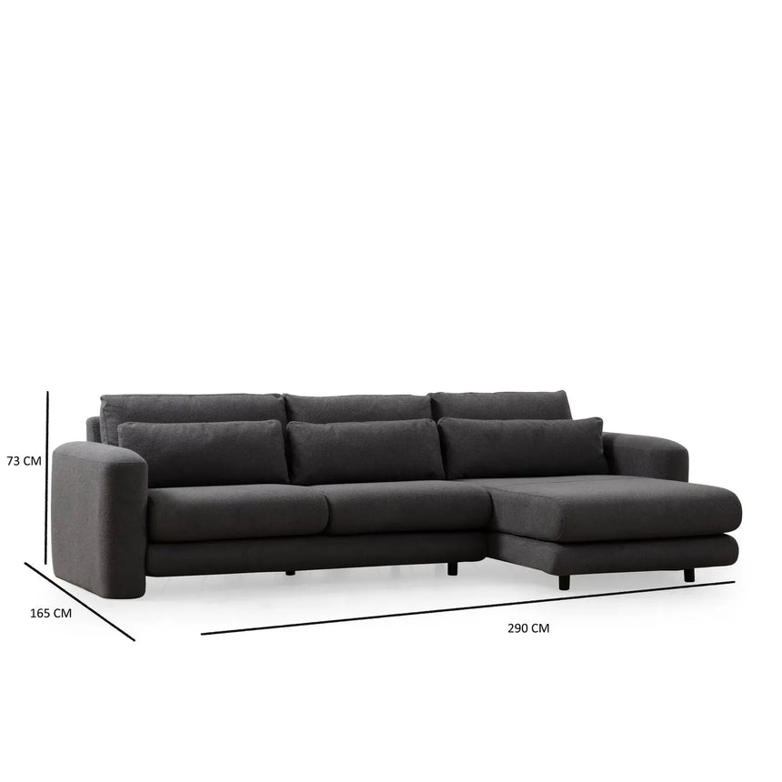 Lily Ecksofa, Rechte Seite, 290x165 cm - ZEN ZONE Furniture