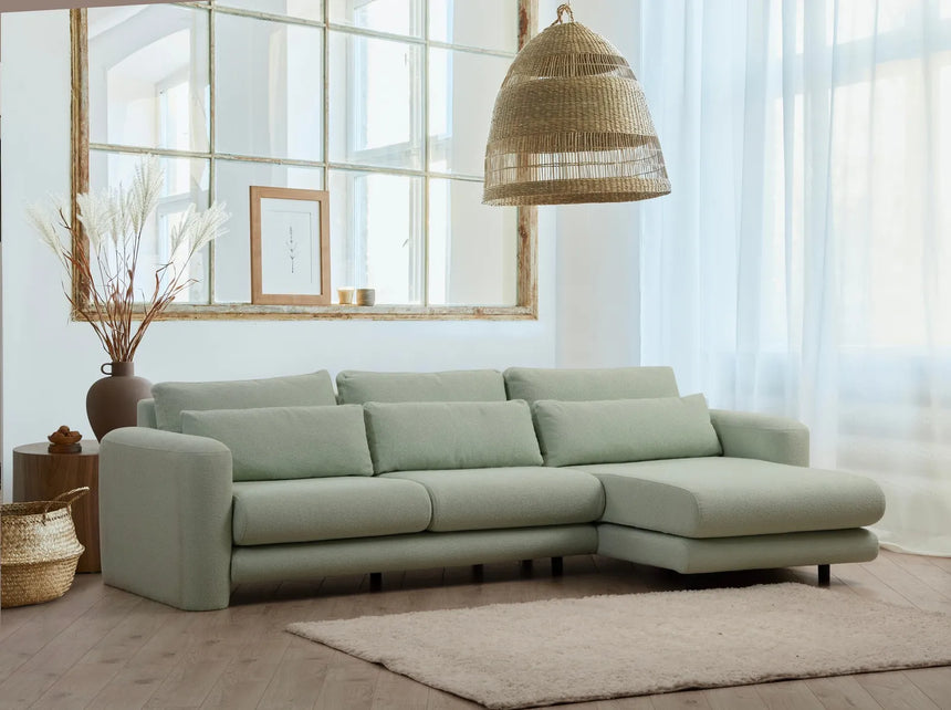 Lily Ecksofa, Rechte Seite, in Grün, 290x165 cm von Atelier Del Sofa – Bild 1