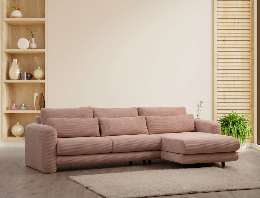 Lily Ecksofa, Rechte Seite, in Rosa, 290x165 cm von Atelier Del Sofa – Bild 2