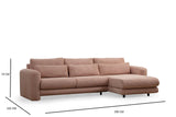 Lily Ecksofa, Rechte Seite, in Rosa, 290x165 cm von Atelier Del Sofa – Bild 7