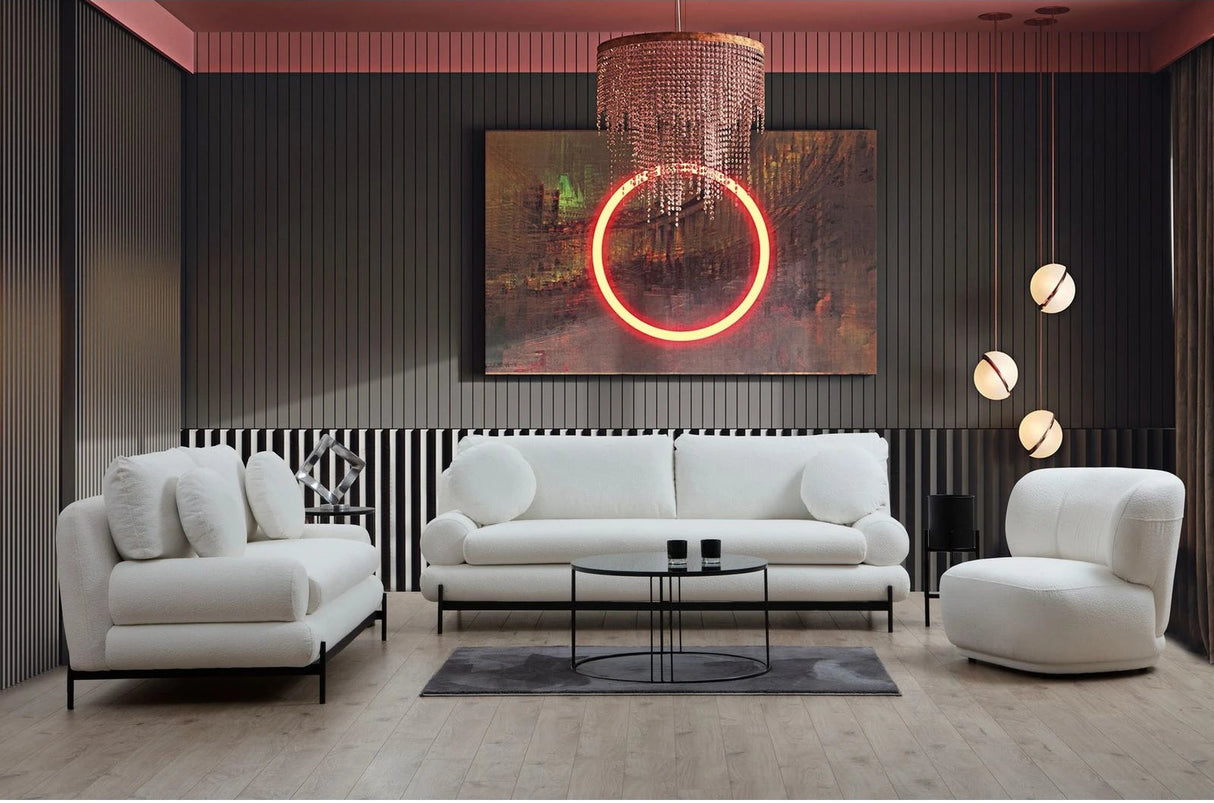 Livorno 2-Sitzer Sofa in Weiß, 188x85 cm von Atelier Del Sofa – Bild 1