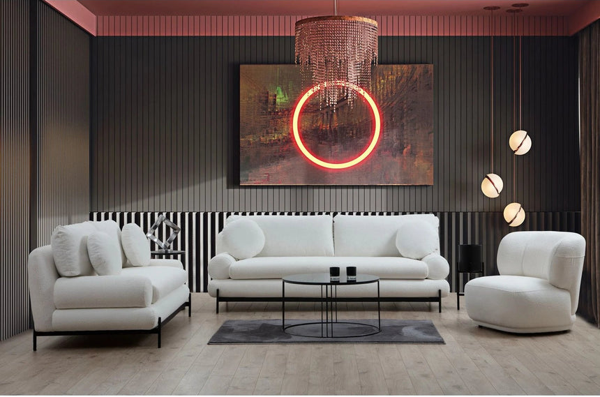 Livorno 2-Sitzer Sofa in Weiß, 188x85 cm von Atelier Del Sofa – Bild 1