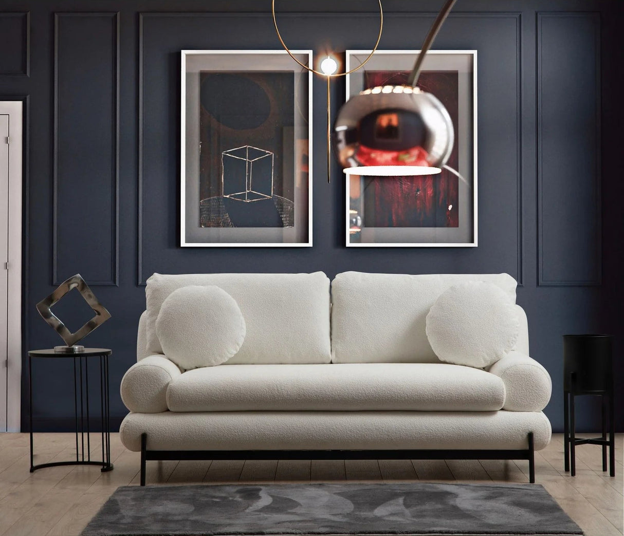 Livorno 2-Sitzer Sofa in Weiß, 188x85 cm von Atelier Del Sofa – Bild 3