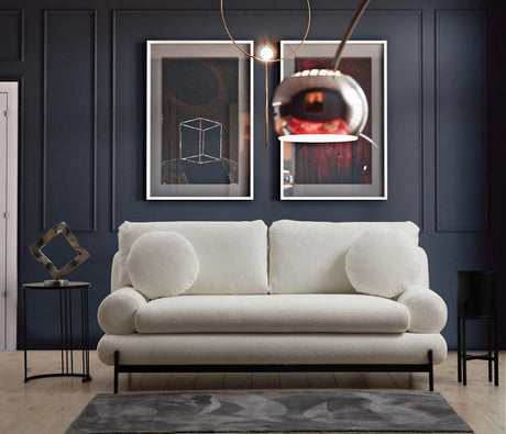 Livorno 2-Sitzer Sofa in Weiß, 188x85 cm von Atelier Del Sofa – Bild 3
