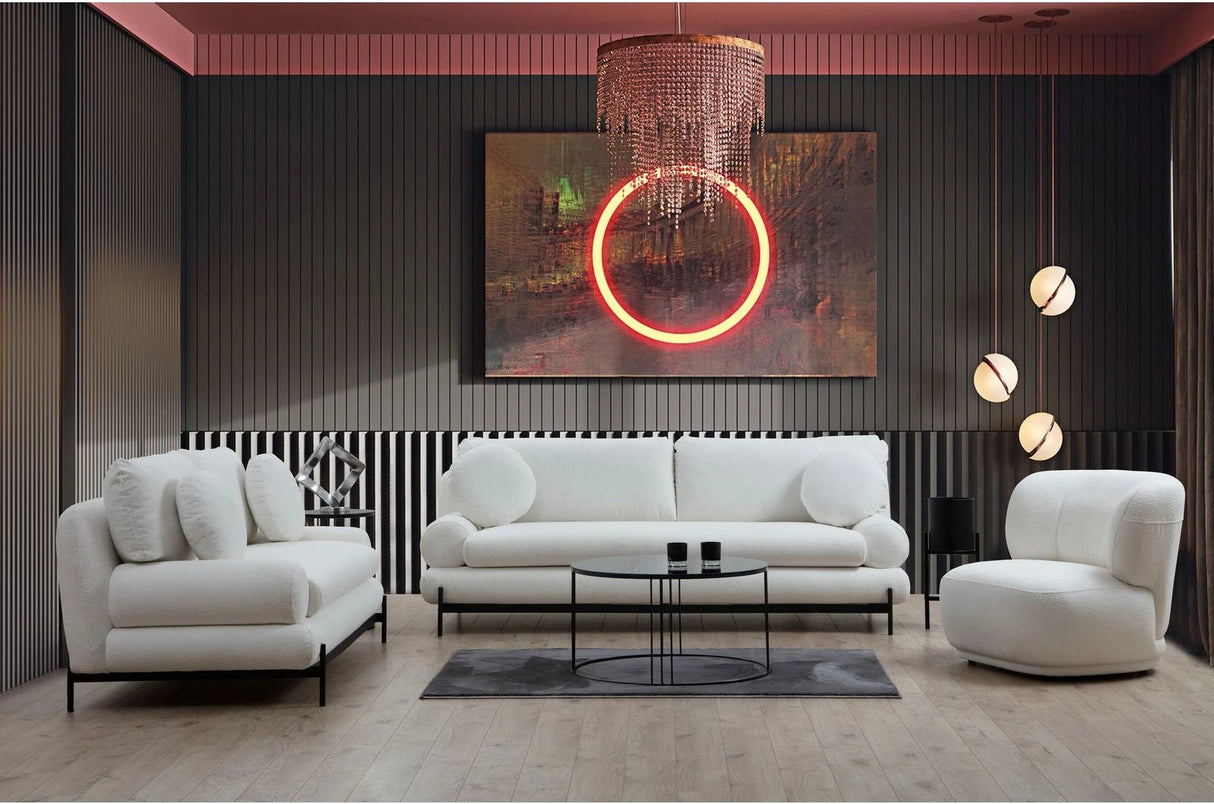 Livorno 3-Sitzer Sofa in Weiß, 230x85 cm von Atelier Del Sofa – Bild 1