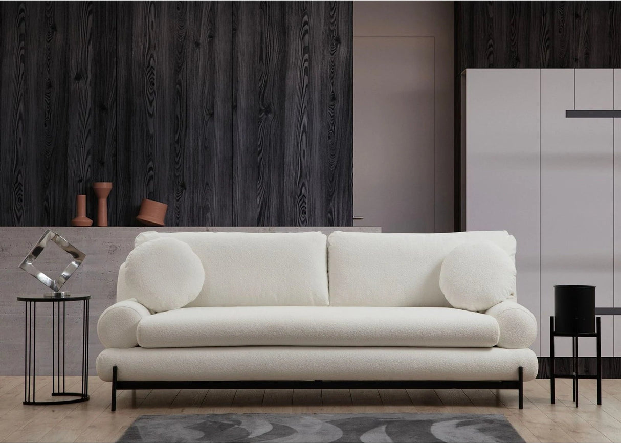 Livorno 3-Sitzer Sofa in Weiß, 230x85 cm von Atelier Del Sofa – Bild 6
