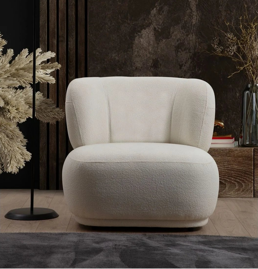 Livorno Sessel in Weiß, 85x78 cm von Atelier Del Sofa – Bild 2