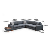 Loop Ecksofa in Anthrazit, 323x282 cm - ZEN ZONE Furniture