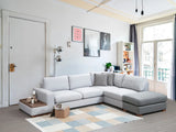 Loop Ecksofa, Kurze Seite Rechts, in Grau und Hellgrau, 308x246 cm von Atelier Del Sofa – Bild 2