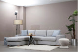 Loop Ecksofa, Linke Seite, in Hellgrau, 290x194 cm von Atelier Del Sofa – Bild 1