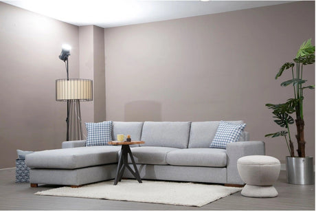 Loop Ecksofa, Linke Seite, in Hellgrau, 290x194 cm von Atelier Del Sofa – Bild 1