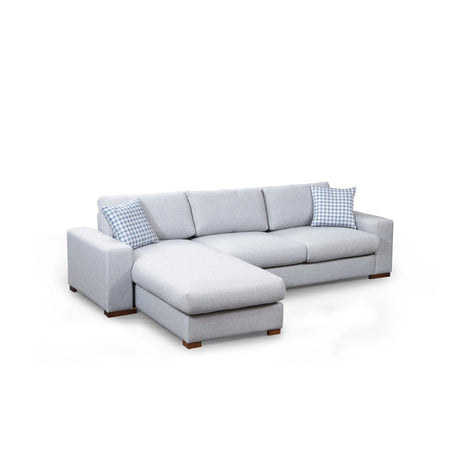 Loop Ecksofa, Linke Seite, in Hellgrau, 290x194 cm von Atelier Del Sofa – Bild 5