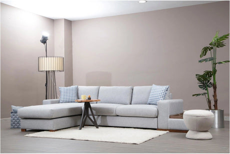 Loop Ecksofa, Linke Seite, in Hellgrau, 322x194 cm von Atelier Del Sofa – Bild 3