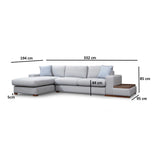 Loop Ecksofa, Linke Seite, in Hellgrau, 322x194 cm von Atelier Del Sofa – Bild 7