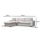 Loop Ecksofa, Linke Seite, in Weiß, 270x194 cm von Atelier Del Sofa – Bild 12