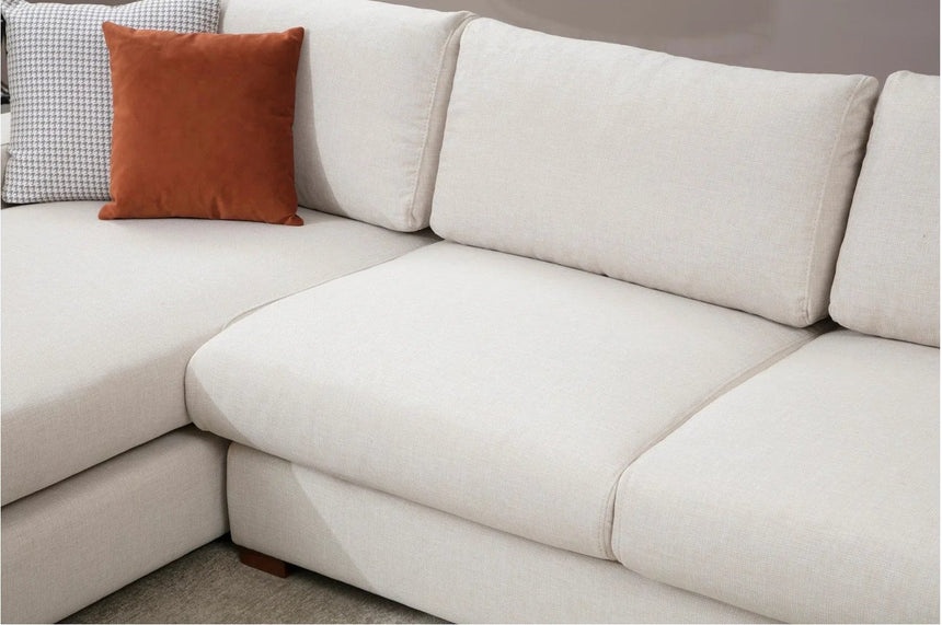 Loop Ecksofa, Linke Seite, in Weiß, 270x194 cm von Atelier Del Sofa – Bild 4