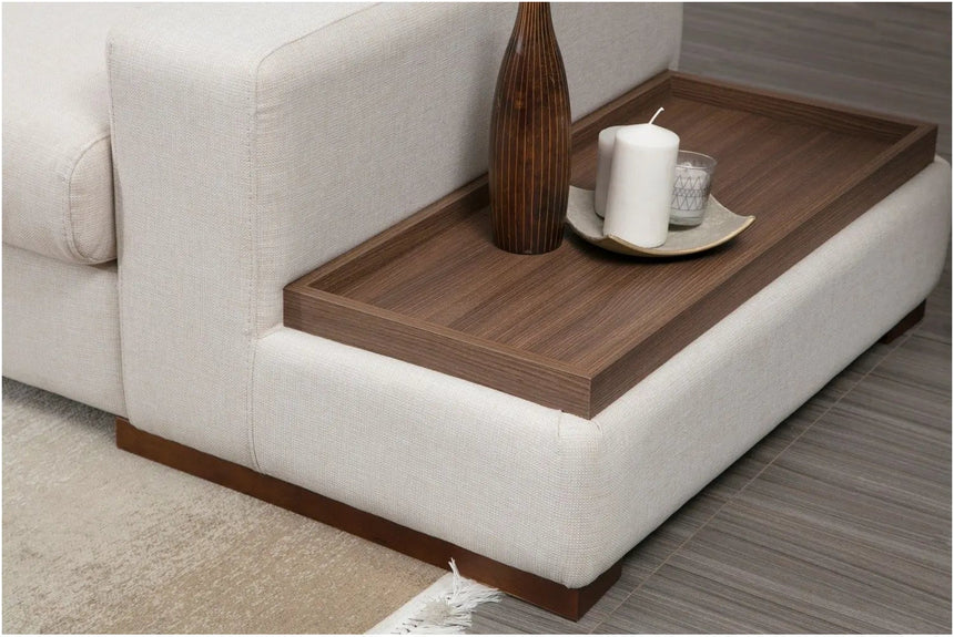 Loop Ecksofa, Linke Seite, in Weiß, 312x194 cm von Atelier Del Sofa – Bild 3