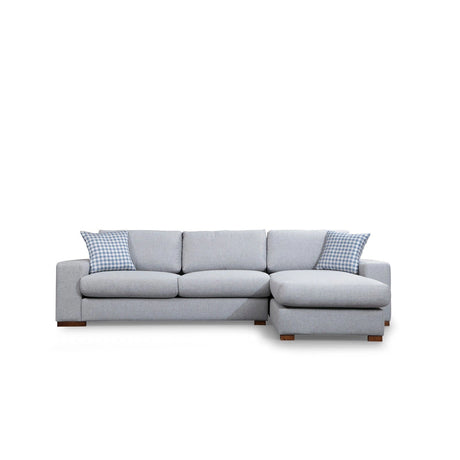 Loop Ecksofa, Rechte Seite, in Hellgrau, 290x194 cm von Atelier Del Sofa – Bild 4