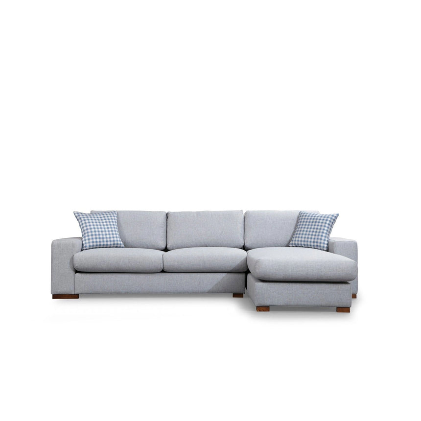 Loop Ecksofa, Rechte Seite, in Hellgrau, 290x194 cm von Atelier Del Sofa – Bild 4